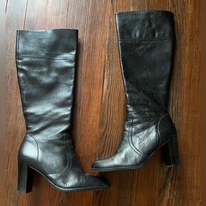 Amanda Smith Black Heeled High Boots